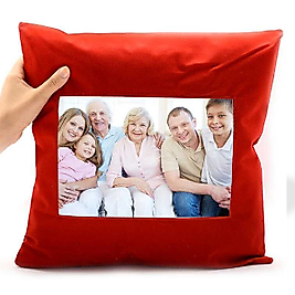 MİRACİX BS55 Kare Kırmızı Yastık Kişiye Özel