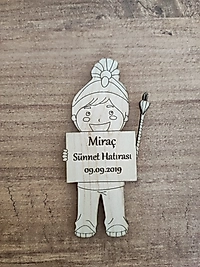Ahşap Asalı Bebek Magneti, Mevlit, Sünnet, Yenidoğan Hediyelik