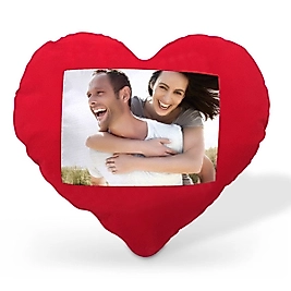 MİRACİX BS53 Yatay Kırmızı Kalp Yastık Kişiye Özel