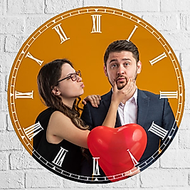 MİRACİX BS23 28 Cm Yuvarlak Duvar Saati Kişiye Özel Model 7