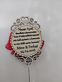 Ahşap Nazar Ayeti Söz, Nikah, Nişan, Kına, Düğün Magneti – Hediyelik Magnet