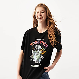 Miracix BS43 Unisex DTF Ön Baskı Siyah Tişört