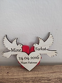 Ahşap Kanarya Söz, Nikah, Nişan, Kına, Düğün Magneti, Hediyelik Magnet