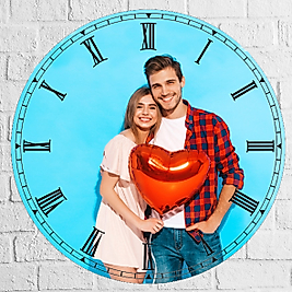 MİRACİX BS19 28 Cm Yuvarlak Duvar Saati Kişiye Özel Model 3