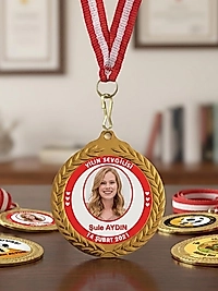 MİRACİX BS78 Altın Rengi Kişiye Özel İsim ve Fotoğraf Baskılı Madalya – Özel Tasarım Hatıra ve Ödül Madalyası