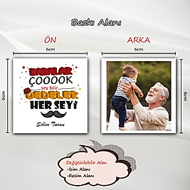 Miracix BBA0701 Babalar Gününe Özel Fotoğraf, İsim ve Yazı Baskılı Beyaz Kupa Bardak Hediyelik