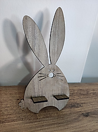 Miracix MRCTVS002Tavşan Figürlü Telefon Tutucu Ahşap Telefon Standı Masaüstü Telefon Tutucu Aparatı