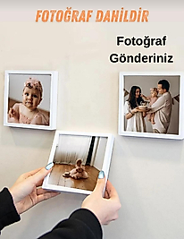 Yapışkanlı (FOTOĞRAF DAHİL) Sök Tak Pola Çerçeveler 12x12cm - 3'lü Paket