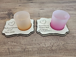 Ahşap Kahve Fincanı Altlığı Kahverengi – Bardak Altlığı Dekoratif Sunumluk