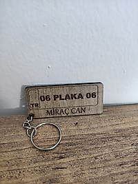 Ahşap Plaka ve İsim Yazılı Anahtarlık Kişiye Özel Kazıma