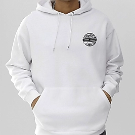 Miracix BS84 Unisex DTF Baskı 3 İplik Beyaz Sweatshirt Ön Baskı