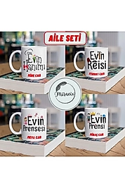 Miracix MRCKLT09 Kişiye Özel İsimli Aile Kupa Bardak Seti Tasarım Hediyelik