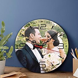 MİRACİX BS17 28 Cm Yuvarlak Duvar Saati Kişiye Özel Model 1