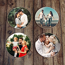 MRCBRD01 Yuvarlak Bardak Altlığı Kişiye Özel