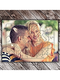 MİRACİX BS65 Kişiye Özel A4 Puzzle 48 Parça – I Love You Tasarımlı Fotoğraflı Hediye