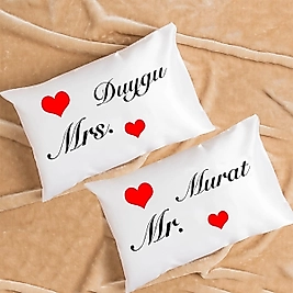 MİRACİX BS51 32x50 Cm Beyaz Yastık Kişiye Özel