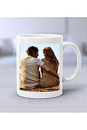 Miracix MRCKLT33 Kişiye Özel 2 Fotoğraflı Baskılı Beyaz Kupa Bardak Hediyelik