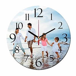 MİRACİX BS20 28 Cm Yuvarlak Duvar Saati Kişiye Özel Model 4