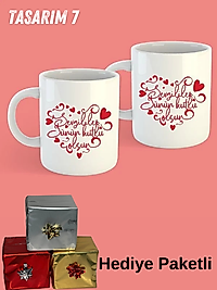 Miracix MRCSVG963 Sevgililer Gününe Kişiye Özel, Baskılı Kupa Bardak Resimli Tasarım