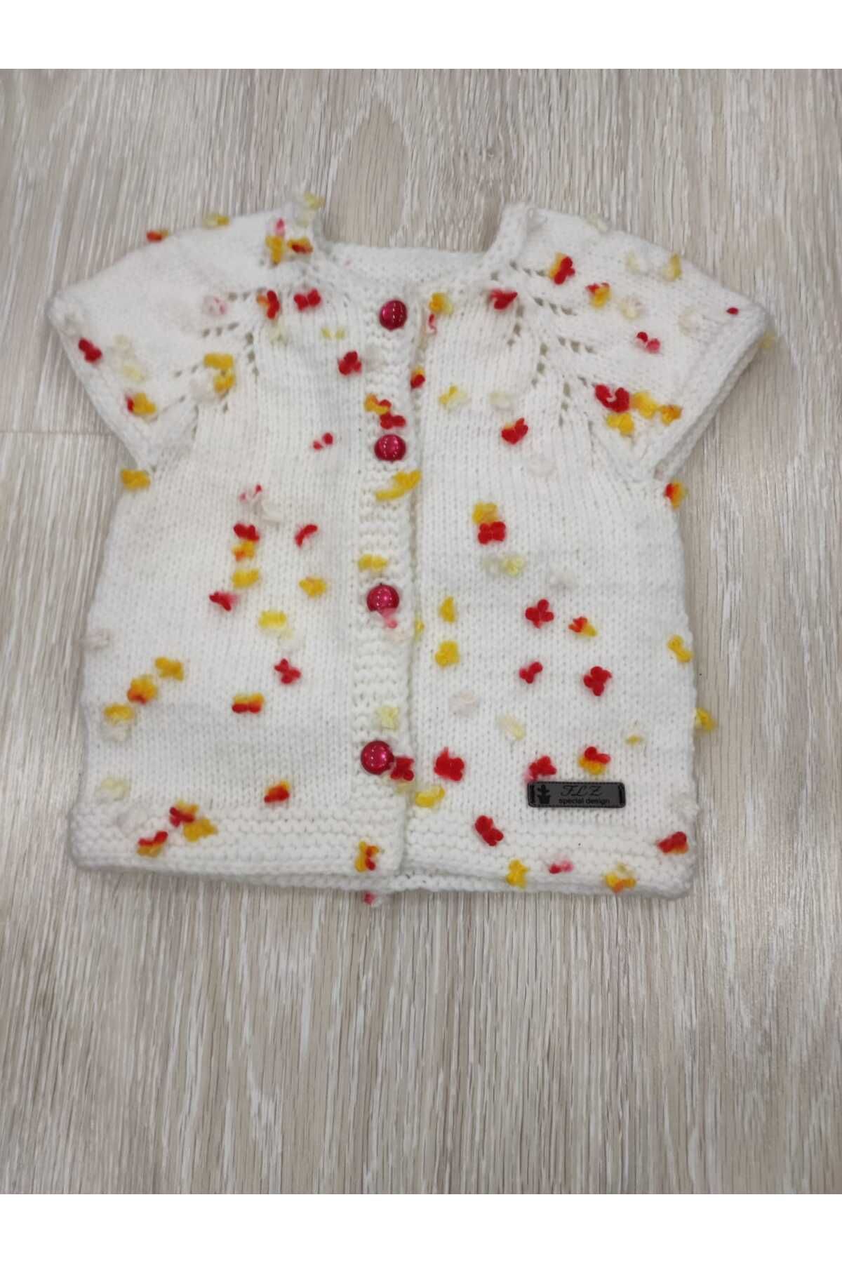 Miracix MRCKLT55 El Yapımı El Örgüsü Bebek Hırka, Kazağı 12-18 Ay