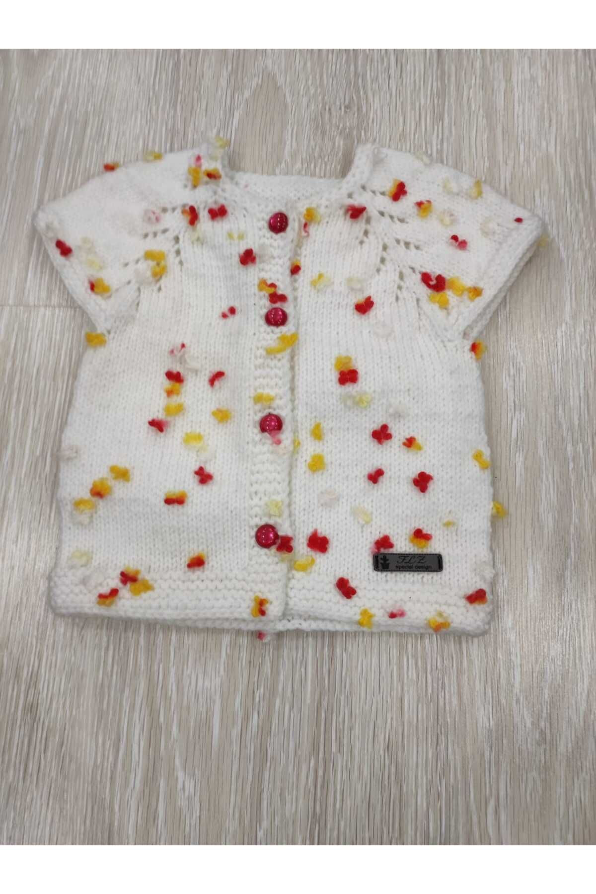 Miracix MRCKLT57 El Yapımı El Örgüsü Bebek Hırka, Kazağı 6-12 Ay