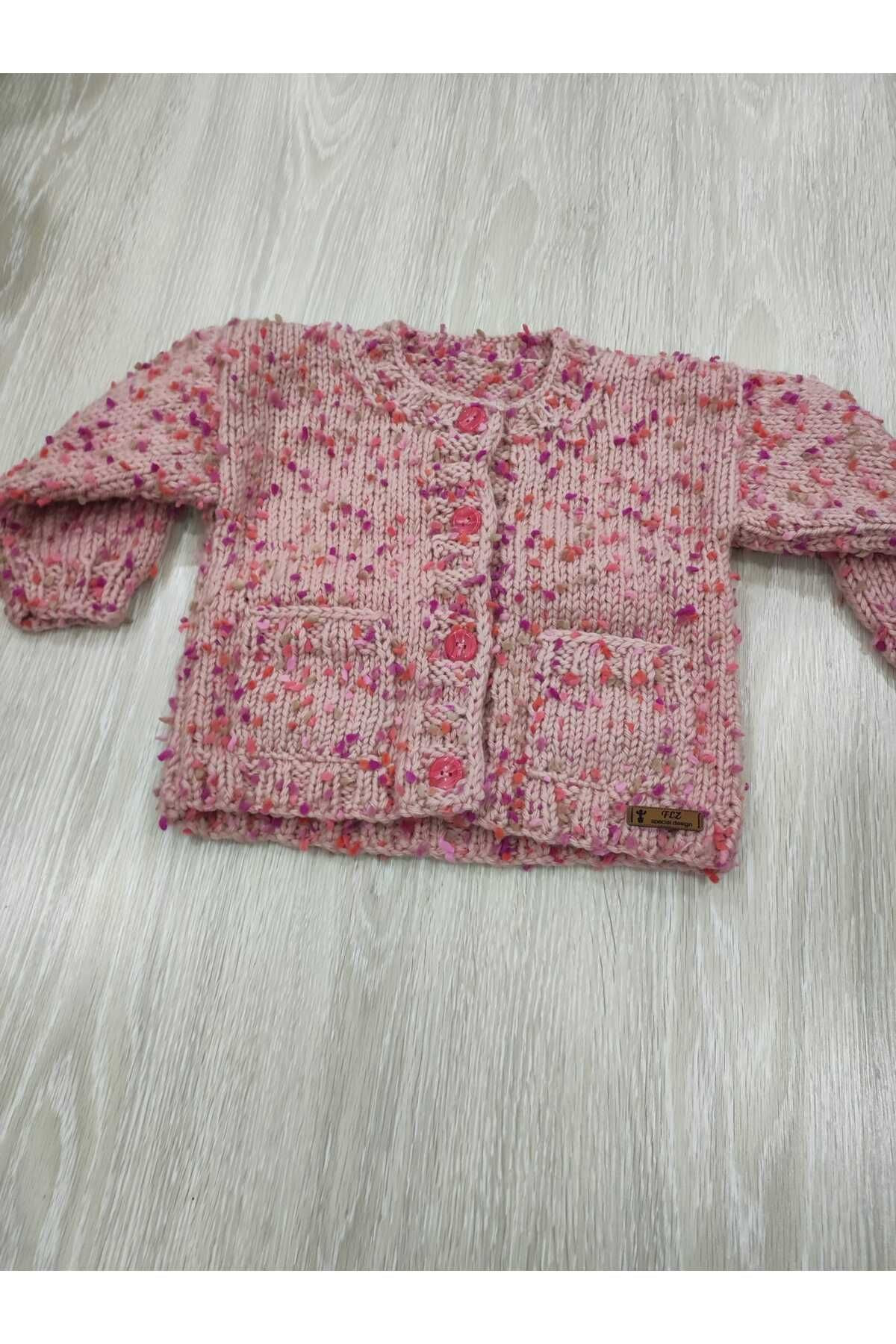 Miracix MRCKLT58 El Yapımı El Örgüsü Bebek Hırka, Kazağı 2-3 Yaş